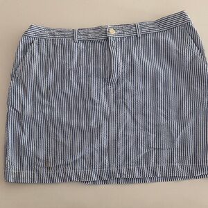 Ralph Lauren seersucker blue & white skirt
